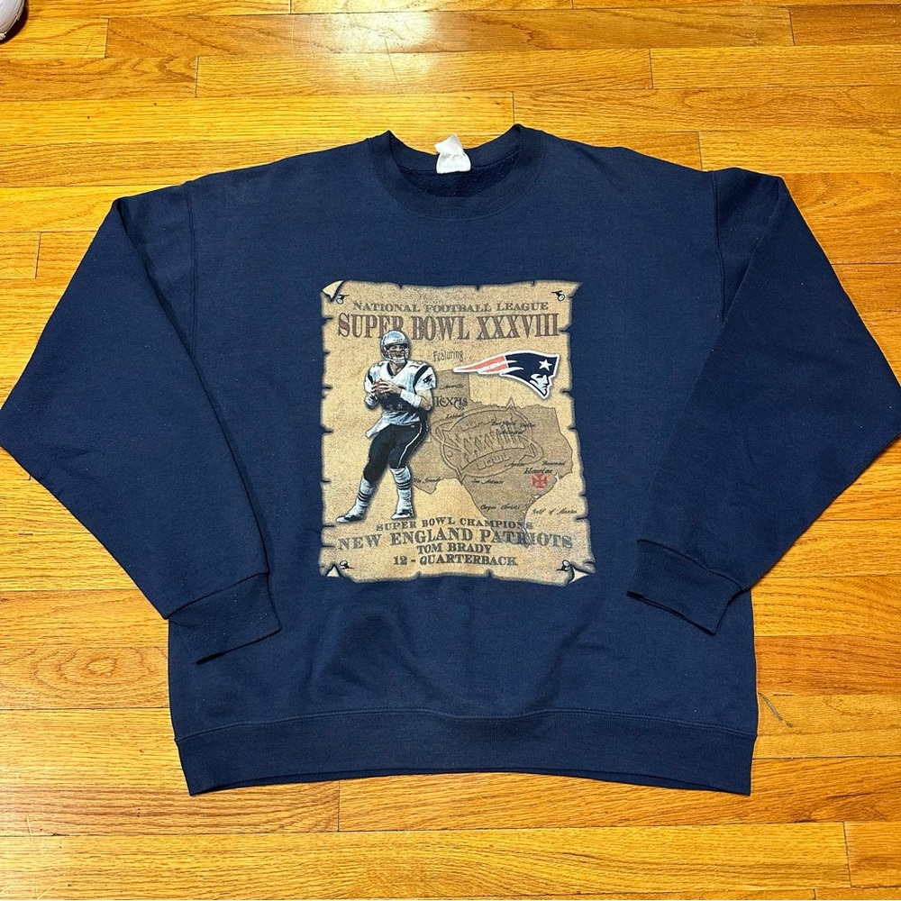 VTG New England Patriots Super Bowl 38 Champions Tom Brady